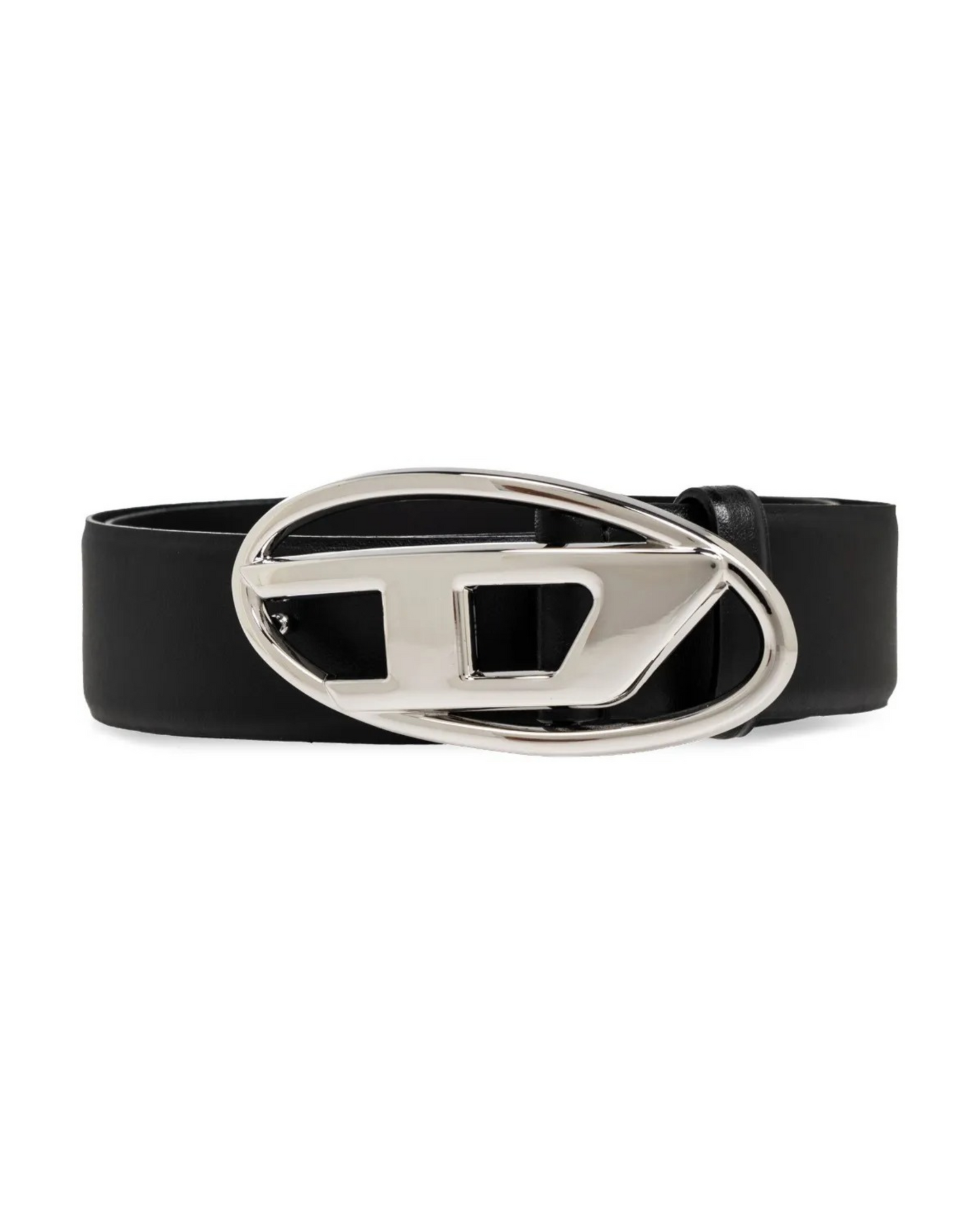Diesel 1DR Logo Leather Belt - "Black"